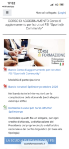 Inizia a Montella il corso di formazione e aggiornamento per istruttori FSI